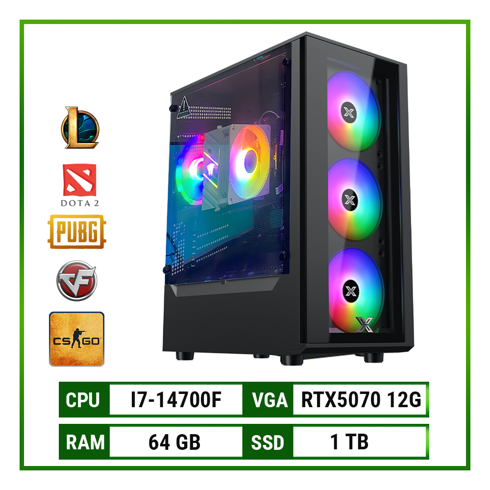 Start Gaming 22 - i7 14700F/ram 64GB/SSD 1TB/RTX5070 12GB